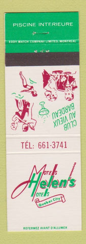 Matchbook Cover - Motel Helen's Quebec City QC