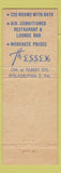 Matchbook Cover - Essex Hotel Philadelphia PA WEAR