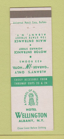 Matchbook Cover - Hotel Wellington Albany NY