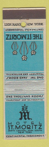 Matchbook Cover - Hotel St Moritz New York City