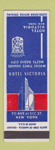 Matchbook Cover - Hotel Victoria New York City