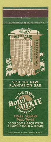Matchbook Cover - Hotel Dixie New York City