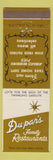 Matchbook Cover - Du-Par's Restaurants CA