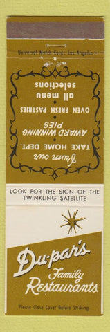 Matchbook Cover - Du-Par's Restaurants CA