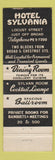 Matchbook Cover - Hotel Sylvania Philadelphia PA