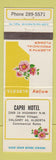 Matchbook Cover - Capri Motel Calgary AB