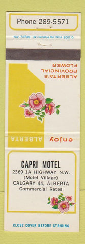 Matchbook Cover - Capri Motel Calgary AB