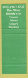 Matchbook Cover - Brandy's Dancing Toronto Ottawa ON Calgary AB Winnipeg MB