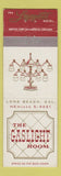 Matchbook Cover - Lafayette Hotel Long Beach CA Gaslight Room
