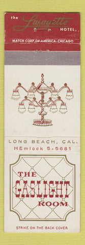 Matchbook Cover - Lafayette Hotel Long Beach CA Gaslight Room
