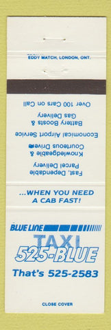 Matchbook Cover - Blue Line Taxi ON Canada