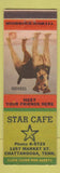 Matchbook Cover - Star Cafe Chattanooga TN Terrier
