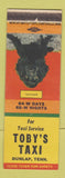 Matchbook Cover - Toby's Taxi Dunlap TN Spaniel