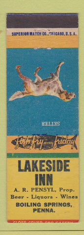 Matchbook Cover - Lakeside Inn Boiling Springs PA Setter