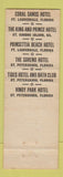 Matchbook Cover - Holiday Hotel Fort Lauderdale FL