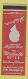 Matchbook Cover - Monticello Hotel Charlottesville VA