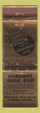 Matchbook Cover - Durant Soda Bar Athens PA GOLD