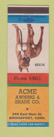 Matchbook Cover - Acme Awning Shade Bridgeport CT Boxer