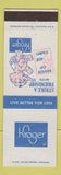 Matchbook Cover - Kroger Grocery Stores Pink Elephant