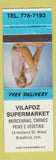 Matchbook Cover - Tilafoz Grocery Bradford ON pinup