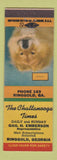 Matchbook Cover - Chattanooga Times Newspaper Ringgold GA Chow