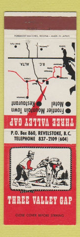 Matchbook Cover - Three Valley Gap Revelstoke BC