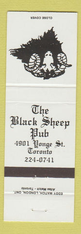Matchbook Cover - The Black Sheep Pub Toronto ON