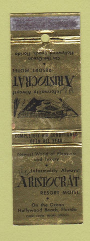 Matchbook Cover - Aristocrat Resort Motel Hollywood Beach FL WEAR