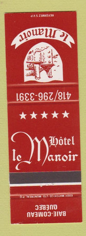 Matchbook Cover - Hotel Le Manoir Baie Comeau QC