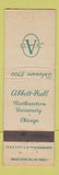 Matchbook Cover - Abbott Hall Northwestern University Chicago IL