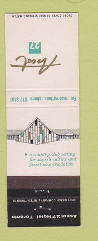 Matchbook Cover - Ascot 27 Toronto ON WEAR