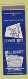 Matchbook Cover - Blue Bonnet Hotel Sweetwater TX