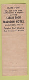 Matchbook Cover - Madison Harlingen TX Weslaco Donna TX