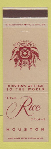 Matchbook Cover - Rice Hotel Houston TX WEAR