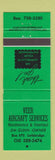 Matchbook Cover - Veer Aircraft Services Lethbridge AB