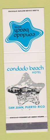Matchbook Cover - Condado Beach Hotel San Juan Puerto Rico