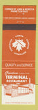 Matchbook Cover - Canadiana Terminal Restaurant Hamilton ON