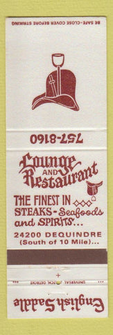 Matchbook Cover - English Saddle Lounge Restaurant Detroit MI WEAR