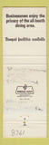 Matchbook Cover - English Saddle Lounge Restaurant Detroit MI WEAR
