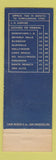 Matchbook Cover - Lockheed Air Terminal Los Angeles CA