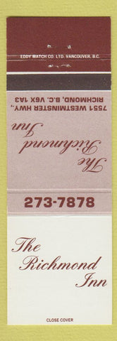 Matchbook Cover - Richmond Inn Richmond BC #2