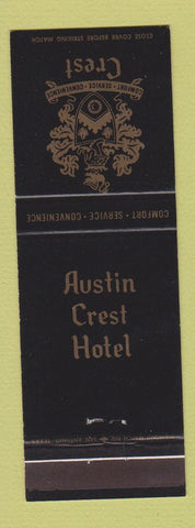 Matchbook Cover - Austin Crest Hotel