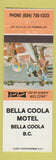 Matchbook Cover - Bella Coola Motel BC