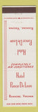 Matchbook Cover - Hotel Ponce De Leon Roanoke VA