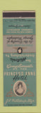 Matchbook Cover - Princess Anne Hotel Fredericksburg VA