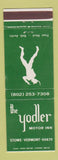 Matchbook Cover - The Yodler Motor Inn Stowe VT
