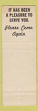 Matchbook Cover - Hotel Placer Helena MT
