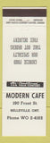 Matchbook Cover - Modern Cafe Belleville ON