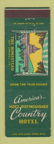 Matchbook Cover - The Homestead Hot Springs VA