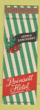 Matchbook Cover - Poinsett Hotel Greenville SC